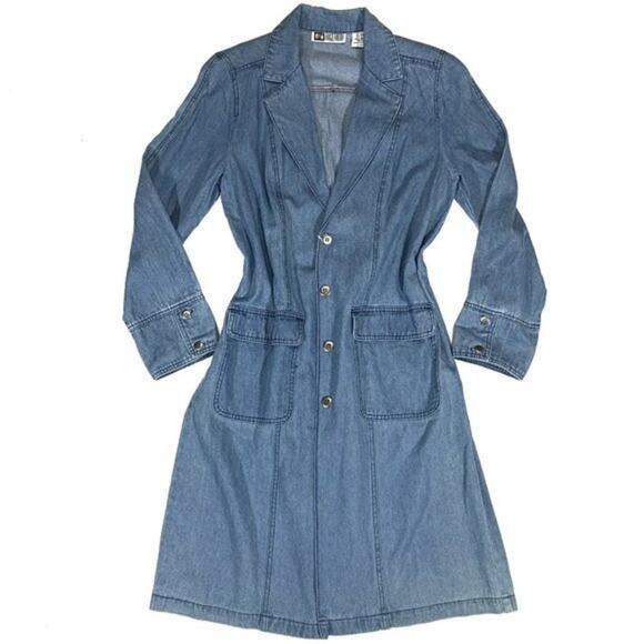 Vintage Denim Together Jeans Duster Jacket in Blue | Size M - Picture 1 of 3